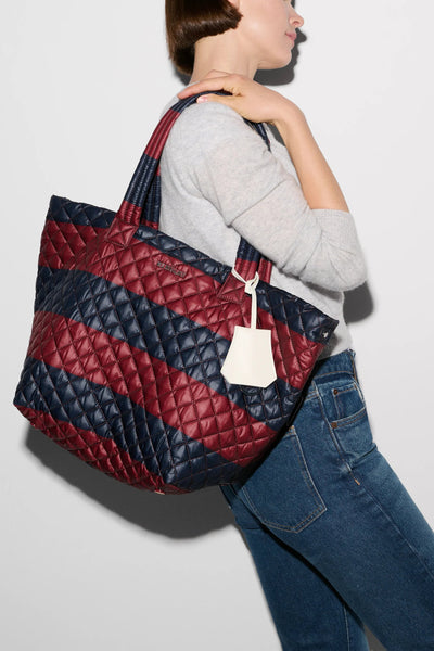 Rugby Stripe Medium Metro Tote Deluxe