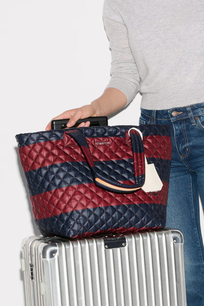 Rugby Stripe Medium Metro Tote Deluxe