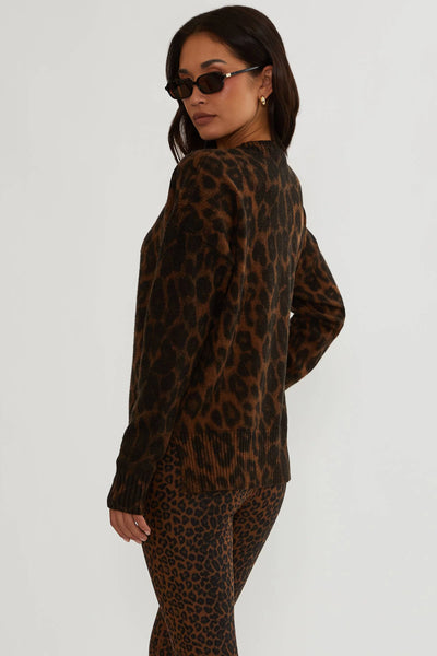 Callie Sweater - Caramel Leopard