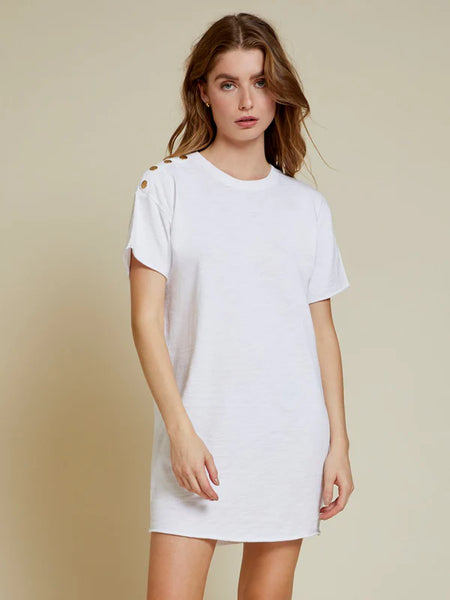 Rowan T Shirt Dress with Snaps