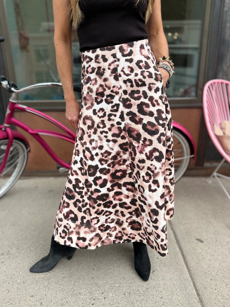 Aisha Skirt Abstract Cheetah