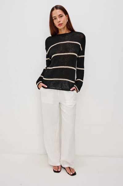 Evangeline Sweater Black Tan