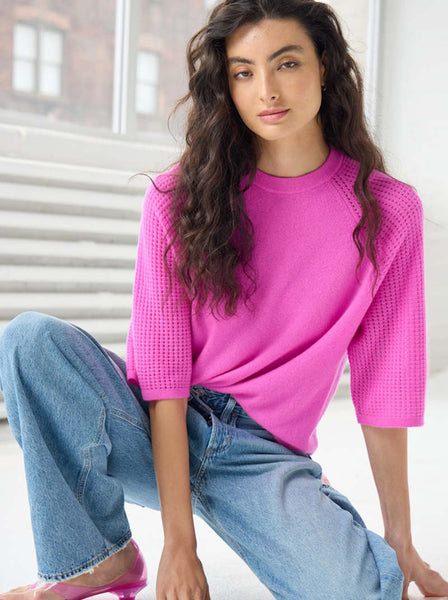 Short Sleeve Mesh Raglan Crew