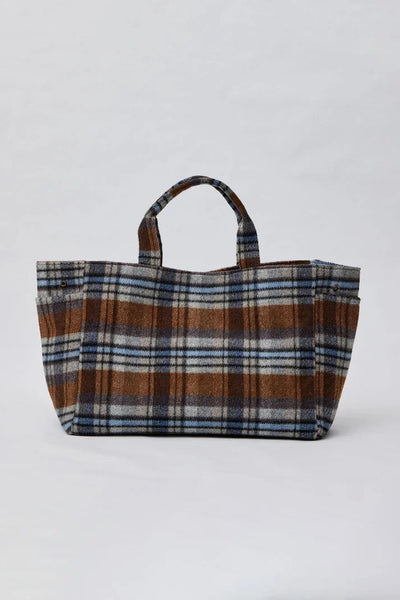 Plaid Airplane Tote
