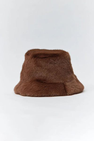 Minky Faux Bucket - Brown
