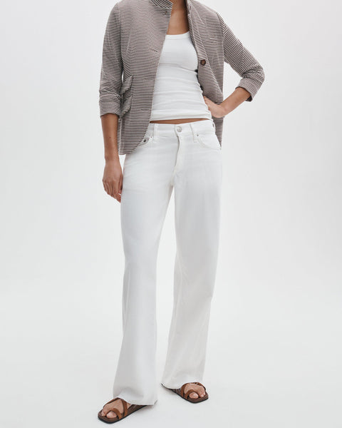 Saige Relaxed Straight Jean White