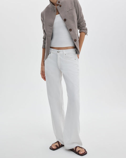 Saige Relaxed Straight Jean White