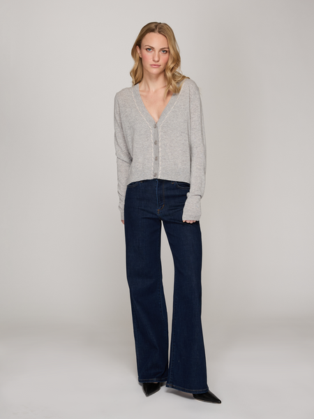 V Neck Cardigan w/ Tubular Lacing