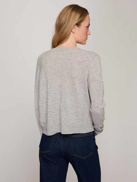 V Neck Cardigan w/ Tubular Lacing