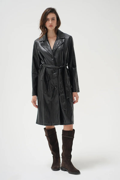 Marlowe Faux Leather Coat