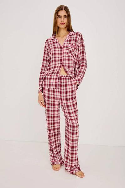 Luna Pajama Set - Cardinal Rose