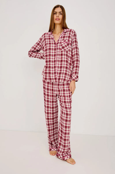Luna Pajama Set - Cardinal Rose