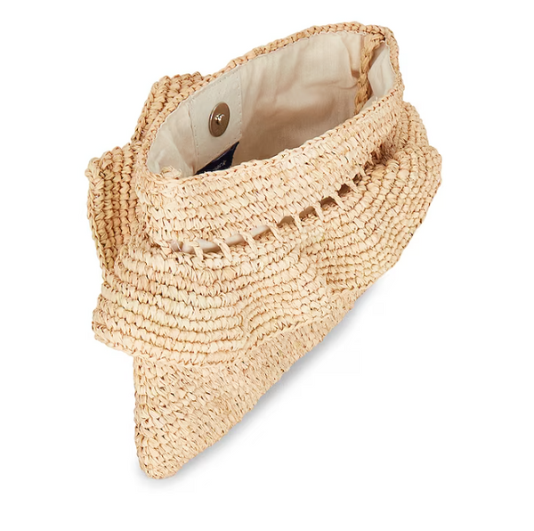 Ruffle Clutch- Natural