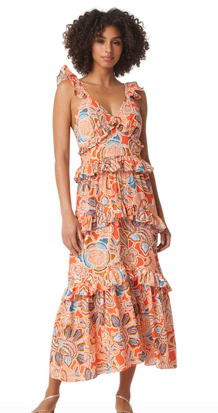 Morrison Dress - Tangerine Floral