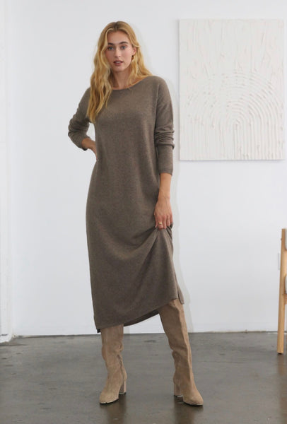 Round Neck Sweater Dress