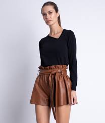 Juana Vegan Leather Shorts