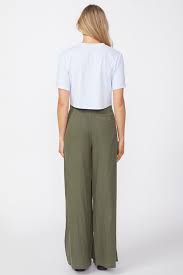 Linen Wide Leg Trouser Fern