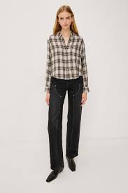 Malin Plaid Shirt Ivory