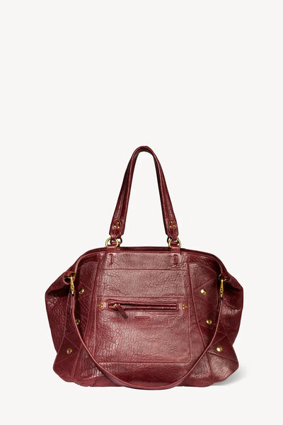 Roger Tote Bag - Bubble Burgundy Lambskin