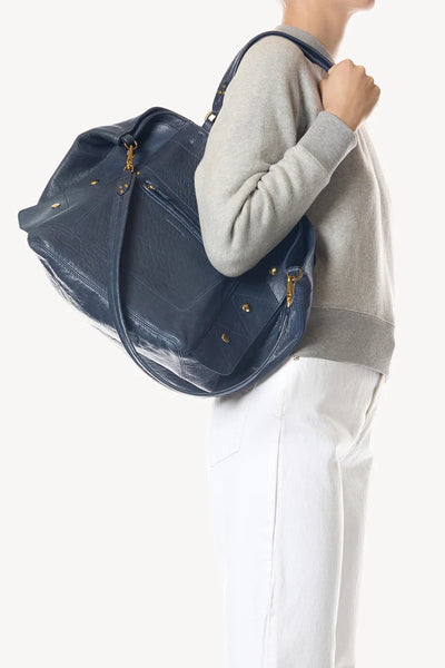 Roger Tote Bag - Bubble Night Blue Lambskin