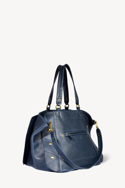 Roger Tote Bag - Bubble Night Blue Lambskin
