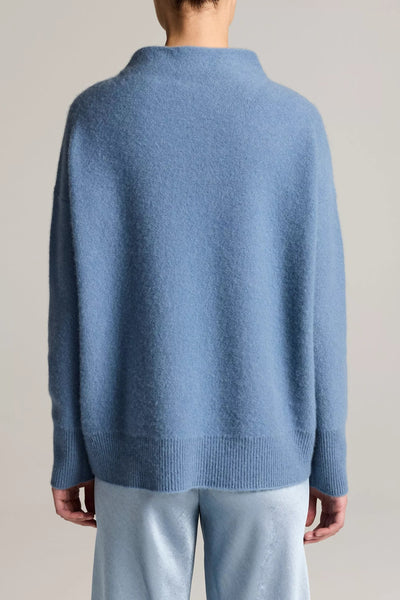 Plush Cashmere Funnel-Neck Sweater