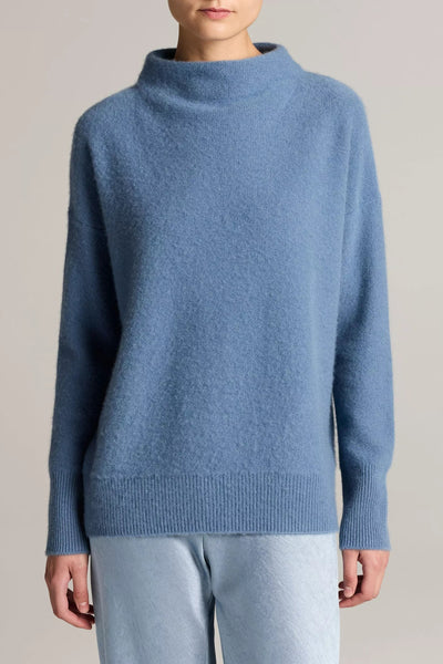 Plush Cashmere Funnel-Neck Sweater