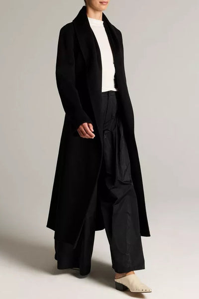 Shawl-Collar Long Coat