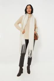 Winter White Chic Solid Scarf