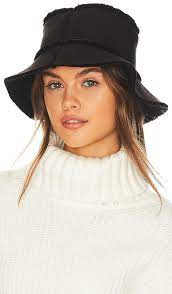 Faux Shearling Bucket Hat Black