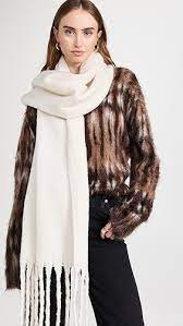 Winter White Chic Solid Scarf