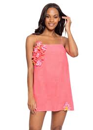 Monica Neon Pink with Flowers - XS/S