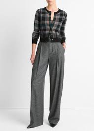 High Waisted Microcheck Trouser