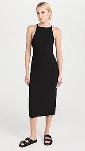 Rib High Neck Tank Dress