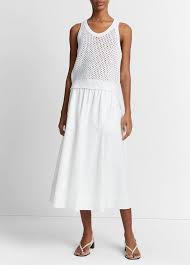 Mesh Stitch Tank Optic White
