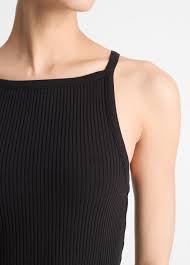 Rib High Neck Tank Dress