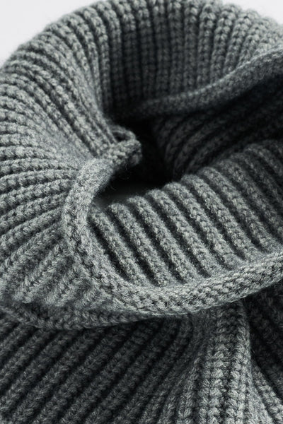 Cocoon Knit Cowl - Grey