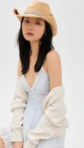 Raffia Crochet Cowboy Hat